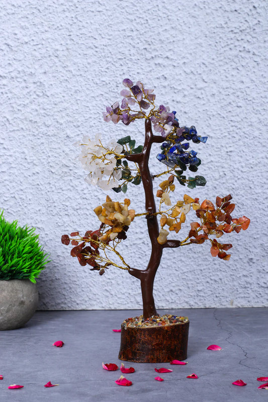 Seven Chakra Crystal Tree (M-seal)- 300 chips Multicolor 23cm